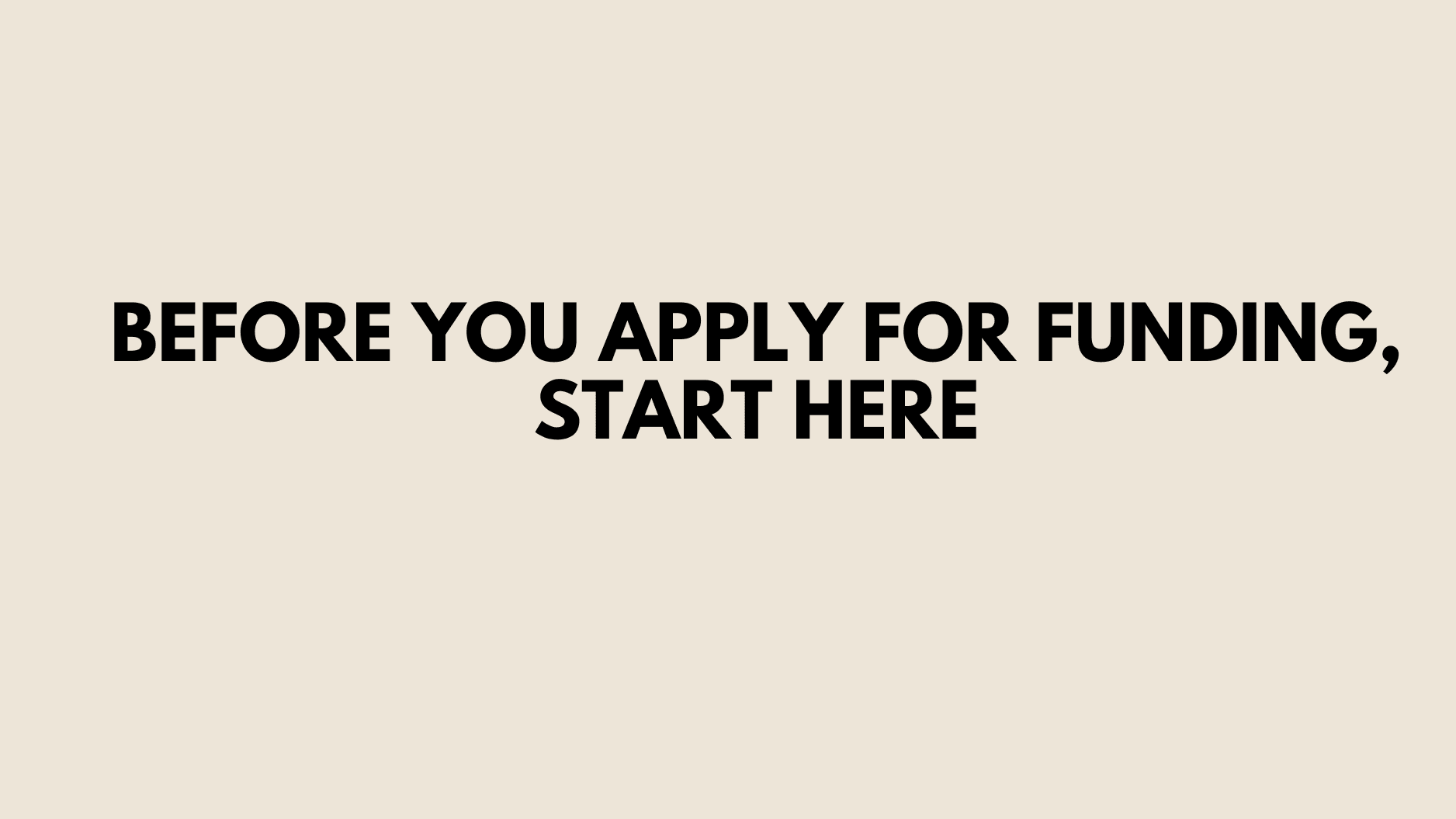Funding Starter Pack for Creatives